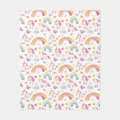 ユニコーン&レインボウベビーギフト フリースブランケット (正面)