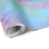 ユニコーン、レインボーらせん状のためのかわいこちゃんパイ女の子。 ラッピングペーパー (ロールコーナー)