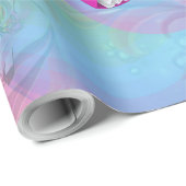 ユニコーン、レインボーらせん状のためのかわいこちゃんパイ女の子。 ラッピングペーパー (ロールコーナー)