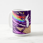 ユニコーン レインボー乗馬アイスクリームコーン コーヒーマグカップ (正面左)