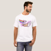 ユニコーン レインボー アイスクリームコーン Tシャツ (正面フル)