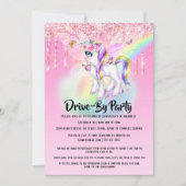 ユニコーン·レインボー·グリッターの神話パーティー 招待状 (正面)