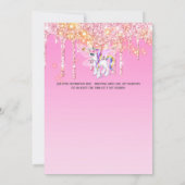 ユニコーン·レインボー·グリッターの神話パーティー 招待状 (裏面)