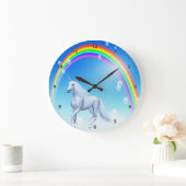 ユニコーン、レインボー&バブル ラージ壁時計 (ホーム)