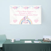 ユニコーン+レインボー+バースデーバナー WhereMagic Happens 横断幕 (トレードショー)