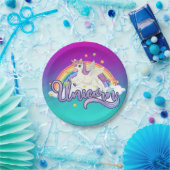 ユニコーン レインボー バースデー マジカル ワンダフル ペーパープレート (パーティー)