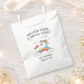 ユニコーン レインボー ホワイト ご好意袋 フェイバーバッグ (クリップ留めされた状態)