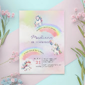 ユニコーン レインボー マジカル バースデー 招待状