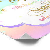 ユニコーン レインボー 彼女は少しの輝きを残す ポスター (角)