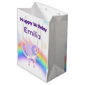 ユニコーン レインボー 誕生日ギフトバッグ ミディアムペーパーバッグ (正面アングル)
