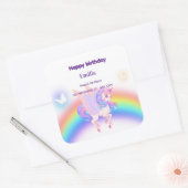 ユニコーン レインボー 誕生日 インビテーション シール (封筒)