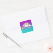 ユニコーン レインボー 誕生日 マジカル ウィミカル スクエアシール (封筒)