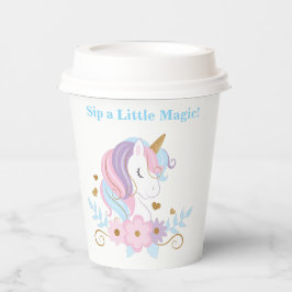 ユニコーン レインボー 誕生日 紙コップ 編集可能