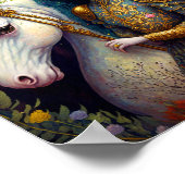 ユニコーン&レディファンタジーアート ポスター (角)