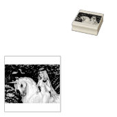 ユニコーン，レディ・ゴディーバ，エデンゴム印の庭 ラバースタンプ (押印)