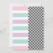 ユニコーン&レースカージョイントボーイガール誕生日招待状 招待状 (裏面)