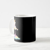 ユニコーン ロケット レインボー 雲 コーヒーマグカップ (正面左)