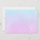 ユニコーン·ローラー·スケートで滑る誕生日パーティーの写真 招待状 (裏面)