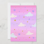 ユニコーン ローラー スケート 誕生日 招待状 (裏面)