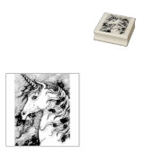 ユニコーン&ヴィオレット、ファンタジー馬のゴム印 ラバースタンプ (押印)