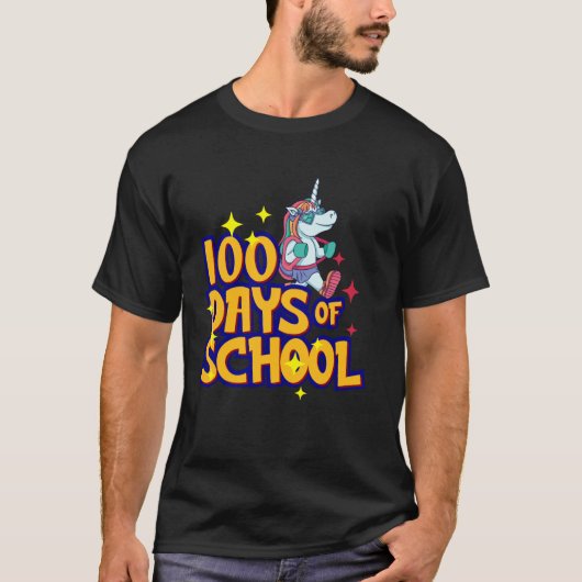 ユニコーン - 入学100日おめでとう Tシャツ (正面)