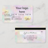 ユニコーン《写真》ぼけ味ライトクレジットカードにロゴを追加 名刺 (正面/裏面)