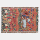 ユニコーン，動物遊モノグラムの女性の臓器 スローブランケット (正面)