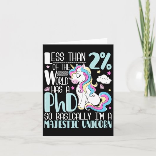 ユニコーン – 博士後期課程卒業博士号 カード (正面)