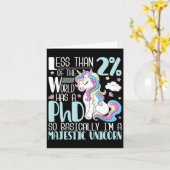 ユニコーン – 博士後期課程卒業博士号 カード (黄色い花)