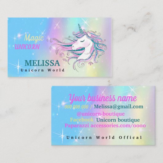 ユニコーン 名刺 (正面/裏面)