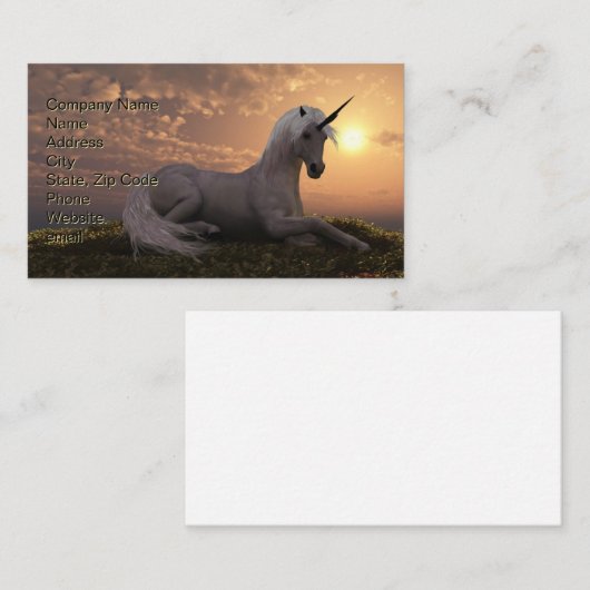 ユニコーン 名刺 (正面/裏面)