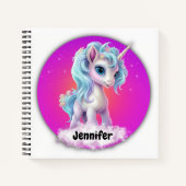 ユニコーン 名前入り ノートブック (正面)