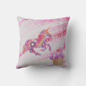 ユニコーン – 女の子のためのギフトパーソナライズされた クッション (裏面)