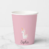 ユニコーン，妖精，魔法-名前をカスタムする 紙コップ (裏面)