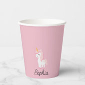 ユニコーン，妖精，魔法-名前をカスタムする 紙コップ (正面)