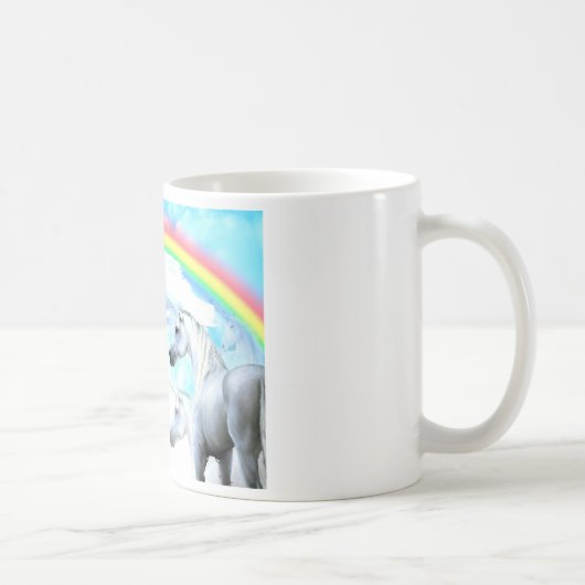 ユニコーン-娘の詩のマグ コーヒーマグカップ (右)