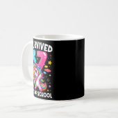 ユニコーン 学校を67日間生き残った 面白い ミーム フ コーヒーマグカップ (正面左)