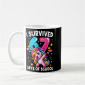 ユニコーン 学校を67日間生き残った 面白い ミーム フ コーヒーマグカップ (左)