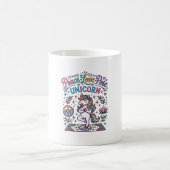ユニコーン 平和 愛 ポーズ ユニコーン 白背景 S コーヒーマグカップ (中央)