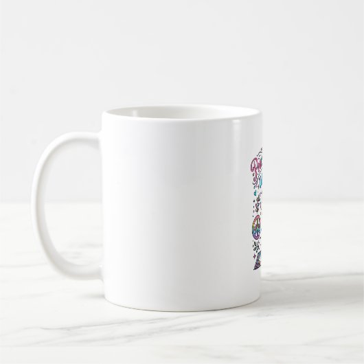 ユニコーン 平和 愛 ポーズ ユニコーン 白背景 S コーヒーマグカップ (左)
