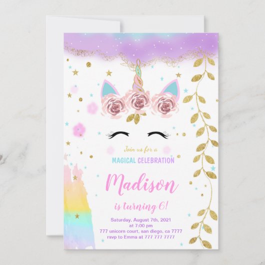 ユニコーン 招待状 (正面)