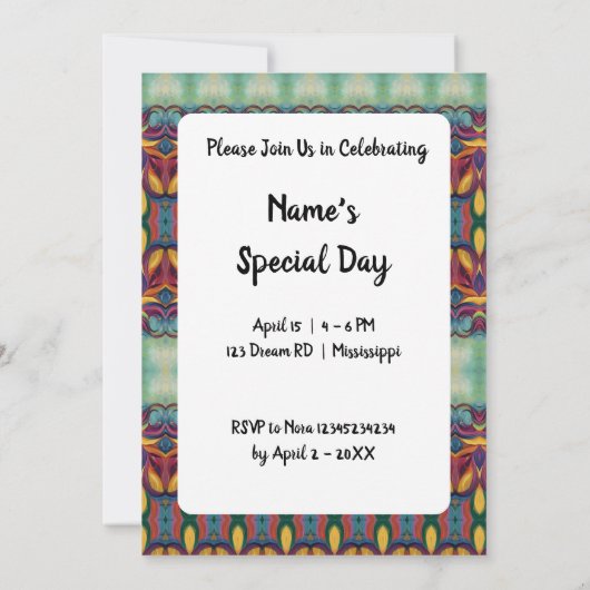 ユニコーン 招待状 (裏面)