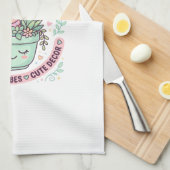 ユニコーン 植木鉢 グラフィックデザインTシャツ キッチンタオル (四つ折り)
