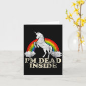 ユニコーン 死ぬまで冗談を言う 皮肉屋 カード (黄色い花)