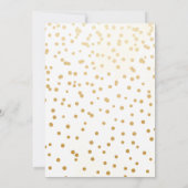 ユニコーン 水彩 フラワー ガーリー ピンク グリッター 招待状 (裏面)