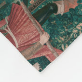 ユニコーン・狩り・中世アート・ユニコーンが身を守る フリースブランケット (角)