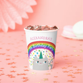 ユニコーン 猫 レインボー こどもの日 誕生日 紙コップ