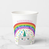 ユニコーン 猫 レインボー こどもの日 誕生日 紙コップ (裏面)
