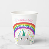 ユニコーン 猫 レインボー こどもの日 誕生日 紙コップ (正面)