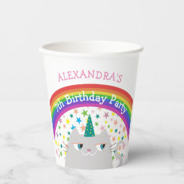 ユニコーン 猫 レインボー こどもの日 誕生日 紙コップ